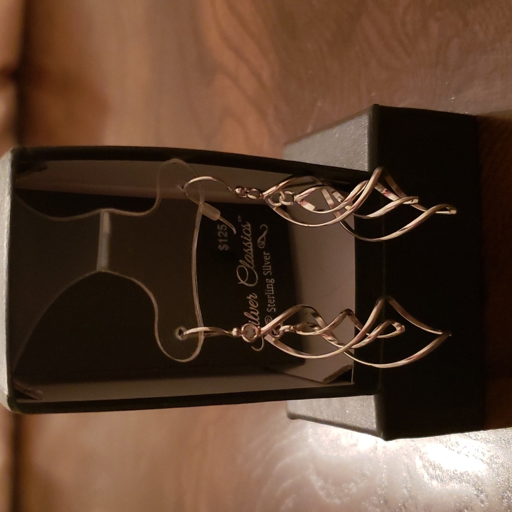 Silver Classics Sterling Silver Drop Earrings NWT